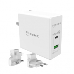 SEKC SWC-PD3260WT PD旅充系列 USB-C+QC3.0(60W國際版)